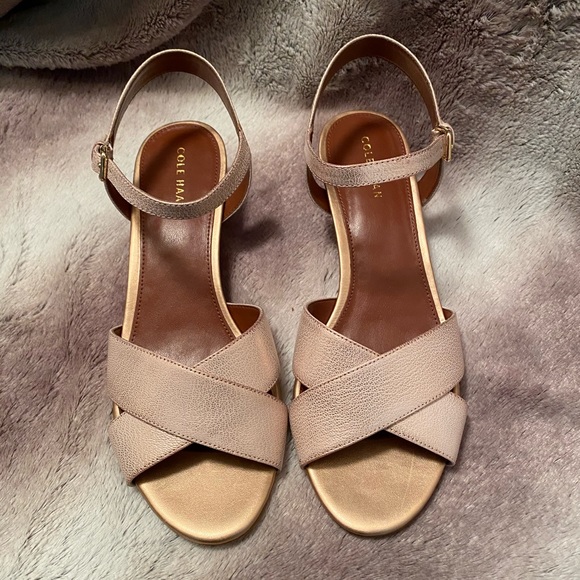 cole haan rose gold sandals